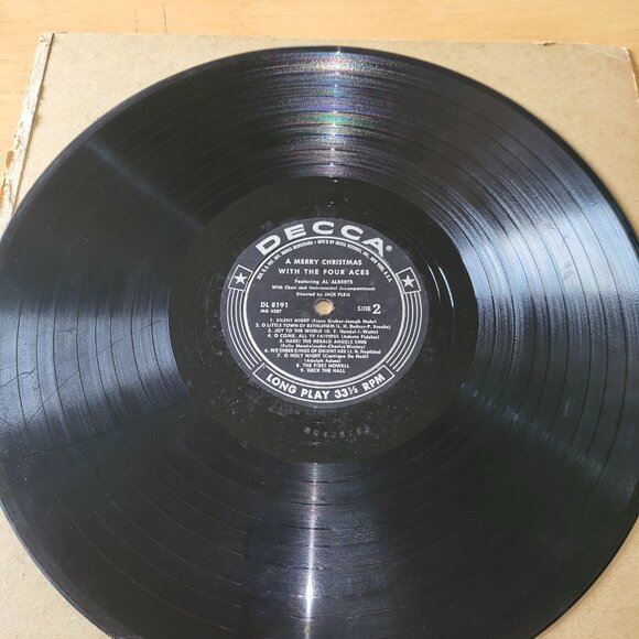 THE FOUR ACES A Merry Christmas LP Vinyl 1955 Decca Records DL 8191 Vintage LP5 - Picture 5 of 10